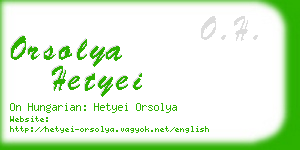 orsolya hetyei business card